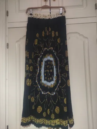 Falda larga estampada