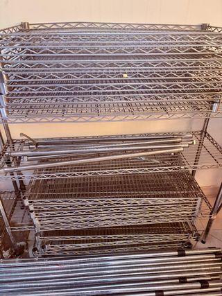 Scaffali in metallo cromato 45 x 90 x H180