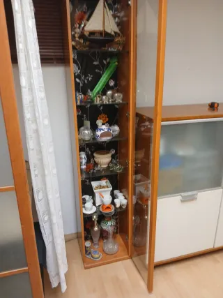 Vitrina expositora madera y cristal