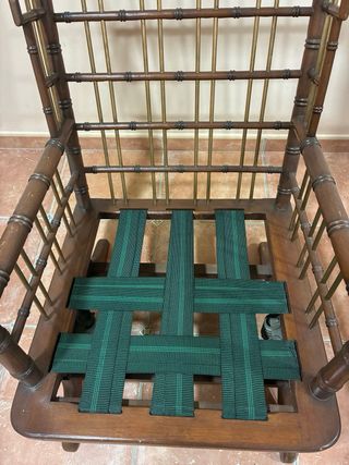 Butaca Mecedora Madera y Tela