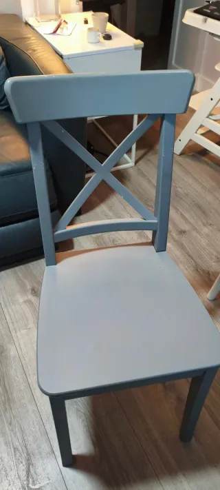 2 Sedie Ikea INGOLF in Legno Grigio