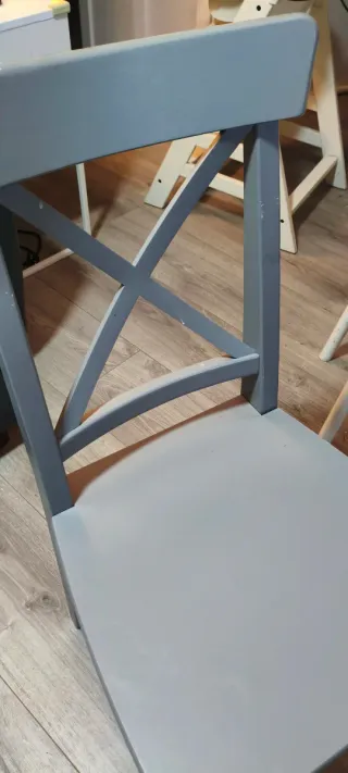 2 Sedie Ikea INGOLF in Legno Grigio