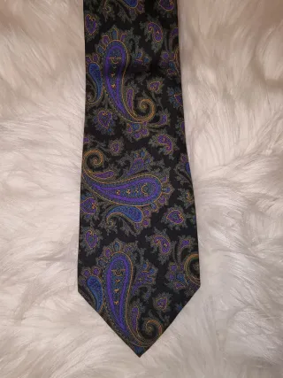 Cravatta YSL 100% Seta Fantasia Paisley