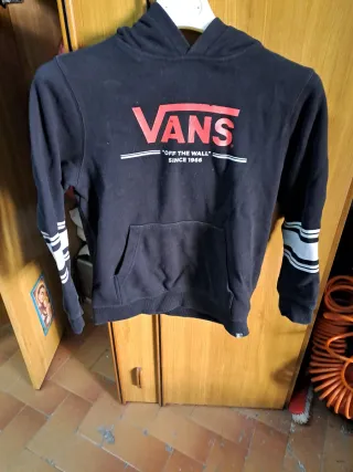 Felpa Vans nera con logo rosso