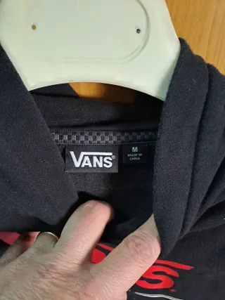 Felpa Vans nera con logo rosso