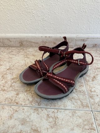 Sandalias montaña Mujer Decathlon Morado/Rojo