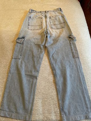 Pantalón vaquero cargo azul