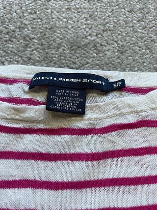 Jersey Ralph Lauren Rosa y Blanco