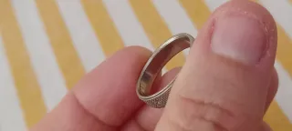 Anello fascia vintage texturizzato