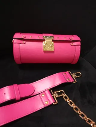 Bolso Louis Vuitton Cilindro Rosa Dorado