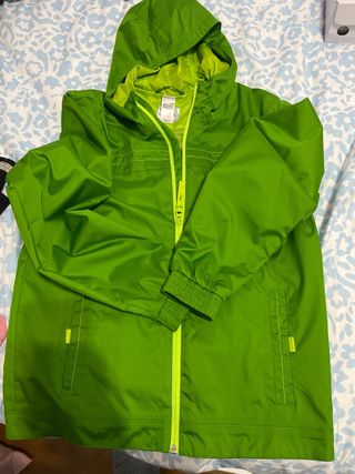 Cortavientos infantil Quechua verde talla 12