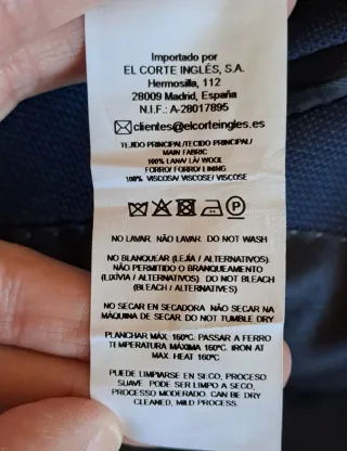 Traje de chaqueta azul para caballero