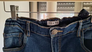 Pantalones Jeans Azules Desgastados