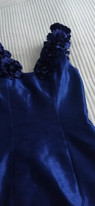 Vestido vintage azul con flores