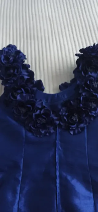 Vestido vintage azul con flores