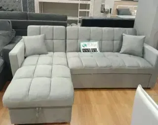 Sofá Cama Chaise Longue Gris