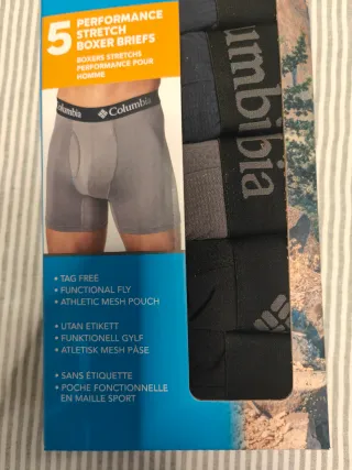 5 bóxer elásticos de alto rendimiento Columbia