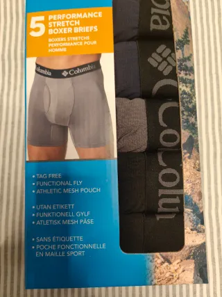 5 bóxer elásticos de alto rendimiento Columbia