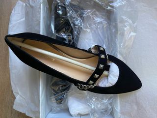 Bailarinas punk rock negras y plateadas