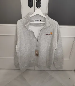 Sudadera Carhartt Gris Media Cremallera