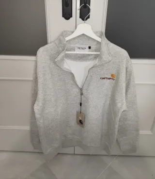 Sudadera Carhartt Gris Media Cremallera