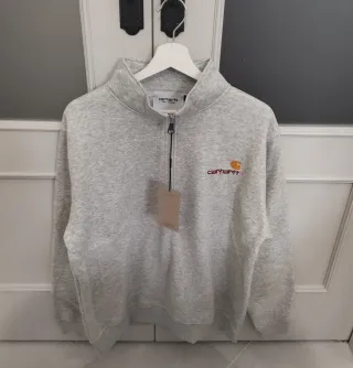 Sudadera Carhartt Gris Media Cremallera