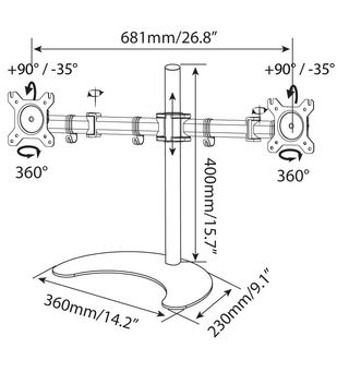 Supporto per doppio monitor