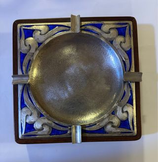 Posacenere Ottaviani Argento 925 e Smalto Blu