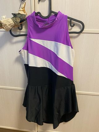 Maillot patinaje artístico morado XL niña