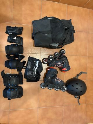 Patines en línea Talla 35-38 y Protecciones