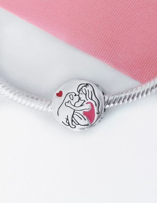 2 CHARM GATO PERRO CORAZ PARA PULSERA PANDORA CAJA
