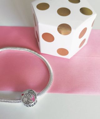 2 CHARM GATO PERRO CORAZ PARA PULSERA PANDORA CAJA