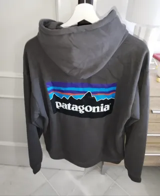 Felpa Patagonia Grigia con Cappuccio