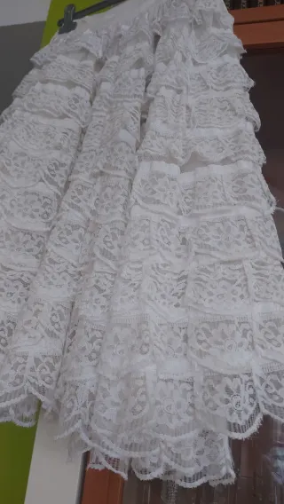 Falda Enagua Antigua Vintage Niña