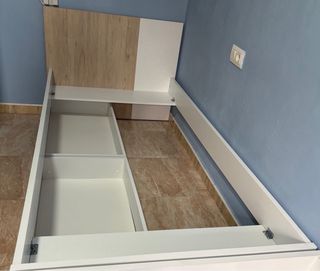 Cama individual con 2 cajones y sumier