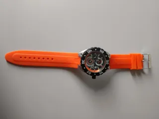 Reloj Caballero Calgary Naranja y Plateado