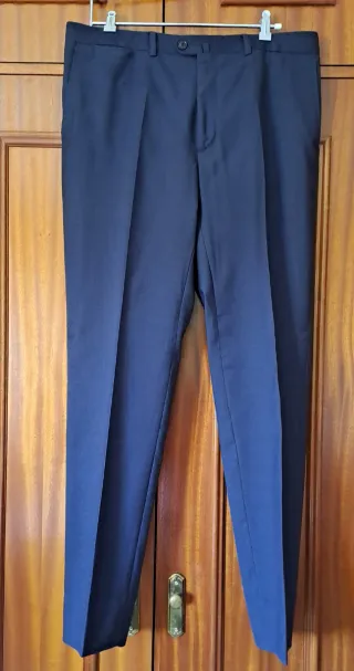 Pantalón de vestir azul El Corte Inglés