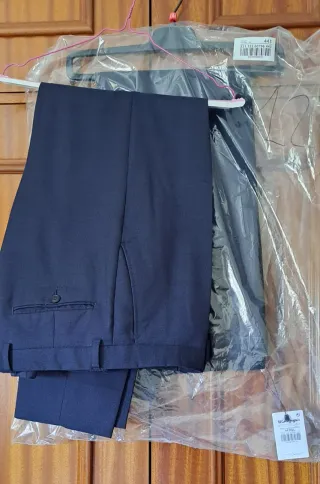 Pantalón de vestir azul El Corte Inglés