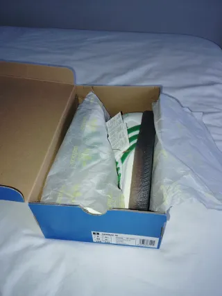 Zapatillas Adidas Samba Mujer T. 40 Verde y Blanca