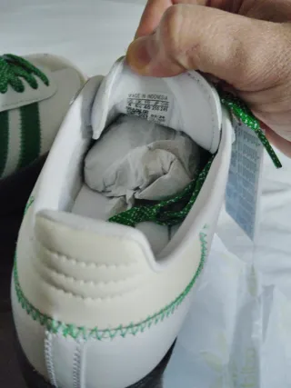 Zapatillas Adidas Samba Mujer T. 40 Verde y Blanca