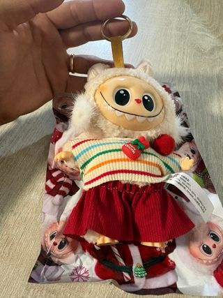 Labubu portachiavi peluche Natale