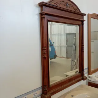 Mueble de baño madera espejo lavabo