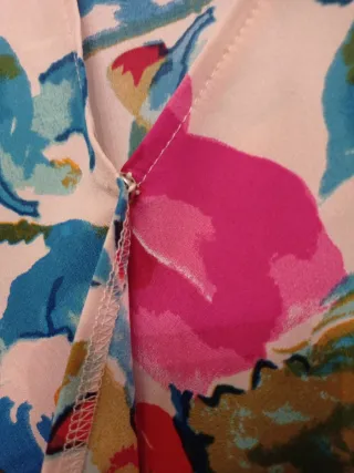 Vestido largo floral multicolor