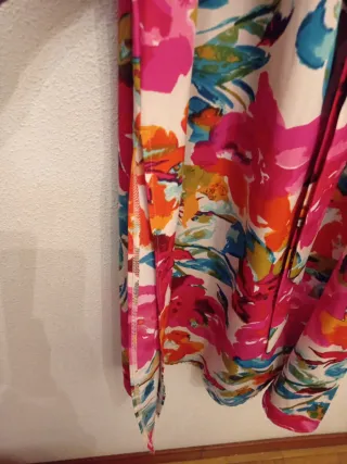 Vestido largo floral multicolor