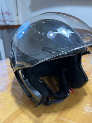Casco Moto Abierto Talla XL Negro envío disponible