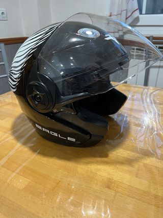 Casco Moto Abierto Talla XL Negro envío disponible