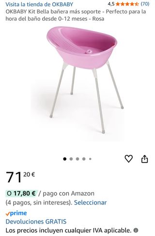 OKBABY Bella Bañera Bebé 0-12 Meses