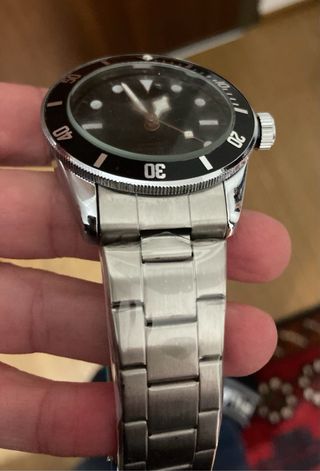 Orologio Uomo Nero Argento