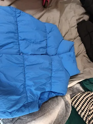 Chaqueta acolchada azul mujer