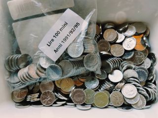 Oltre 1,2 kg Monete Lire 50 e 100 Mini LEGGI